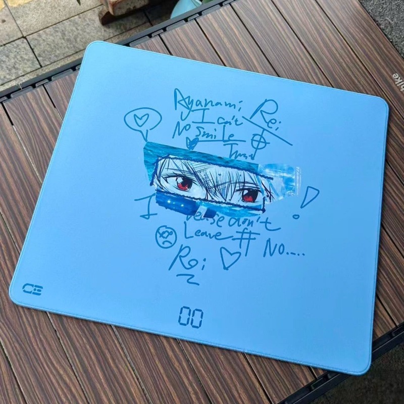 Japan Pc Gaming - Evangelion Rei Ayanami Muismat Anime Afdrukken