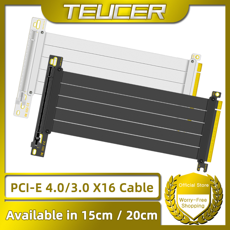 Gpu Vertical Mount - TEUCER PCI-E 4.0 X16 Riser-kabel Videokaartuitbreiding