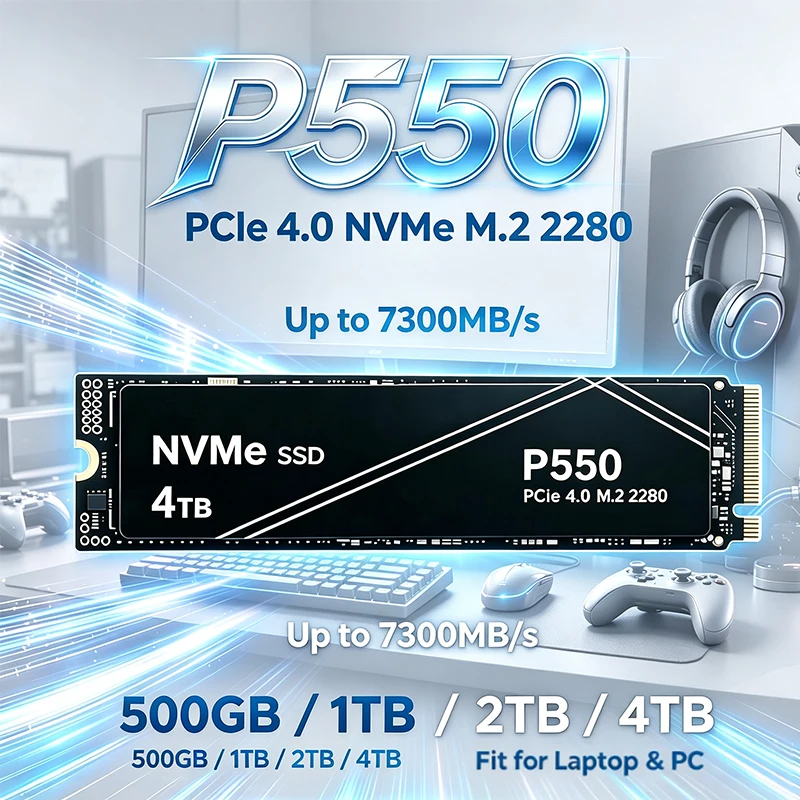 Pc Gaming News - Nieuwe P550 1TB/2TB/4TB PCIe NVMe Gen