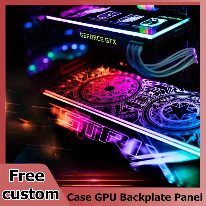 Pc Gaming Msi - DIY RGB-verlichtingspaneel voor pc-behuizingdecoratie, VGA-achterplaat zijbord