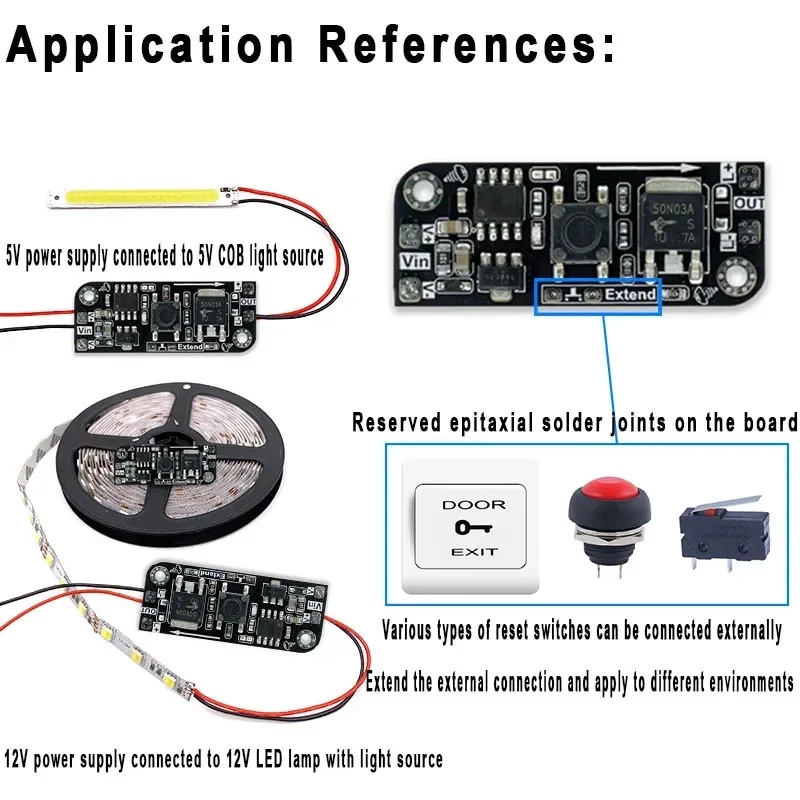 Mechanical Keyboard - Micro-knop dimmodule, bistabiele elektronische schakelaar, lampdimmodule,