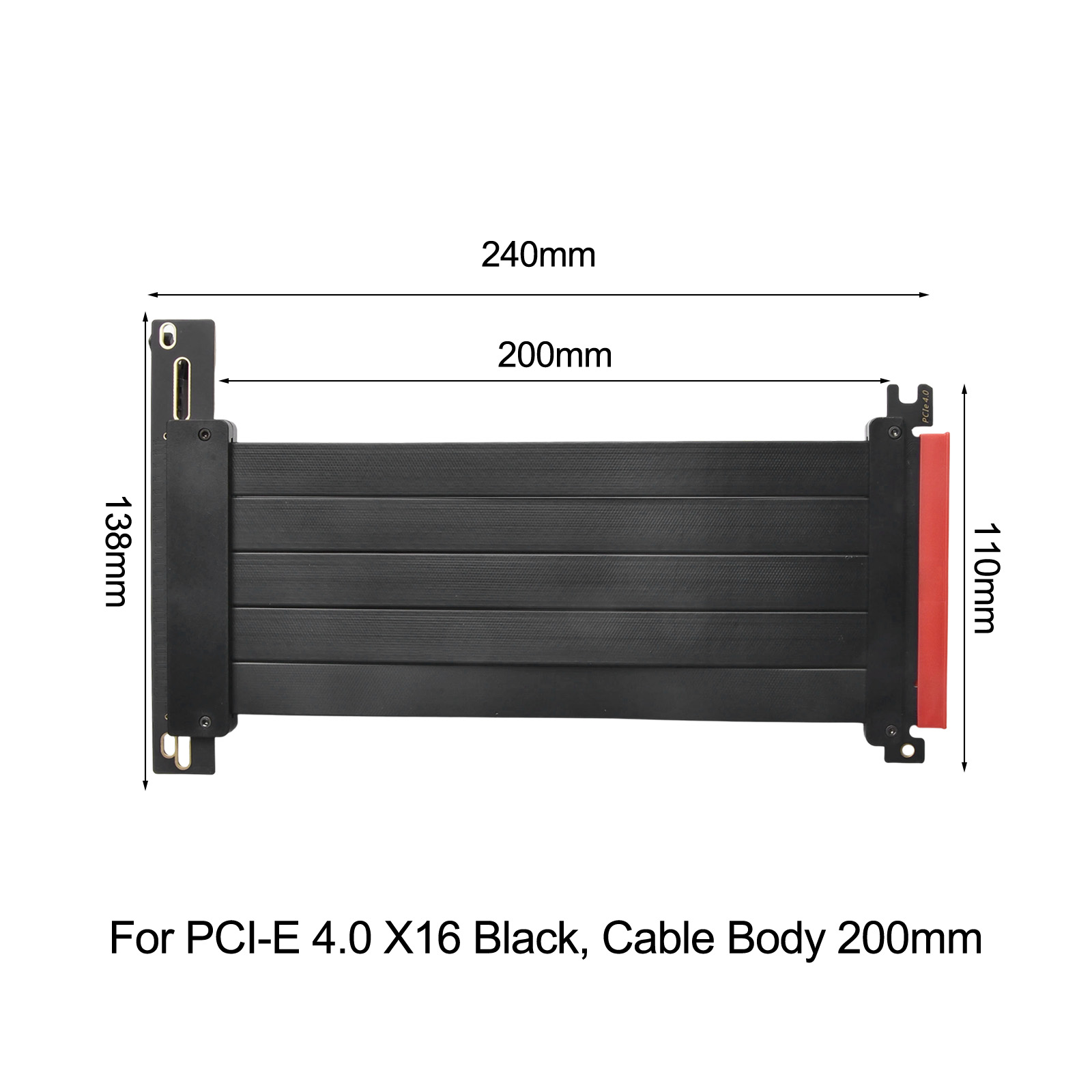 PCIe 4.0 X16 Riserkabel 20cm A - Gpu Vertical Mount recensie en prijs