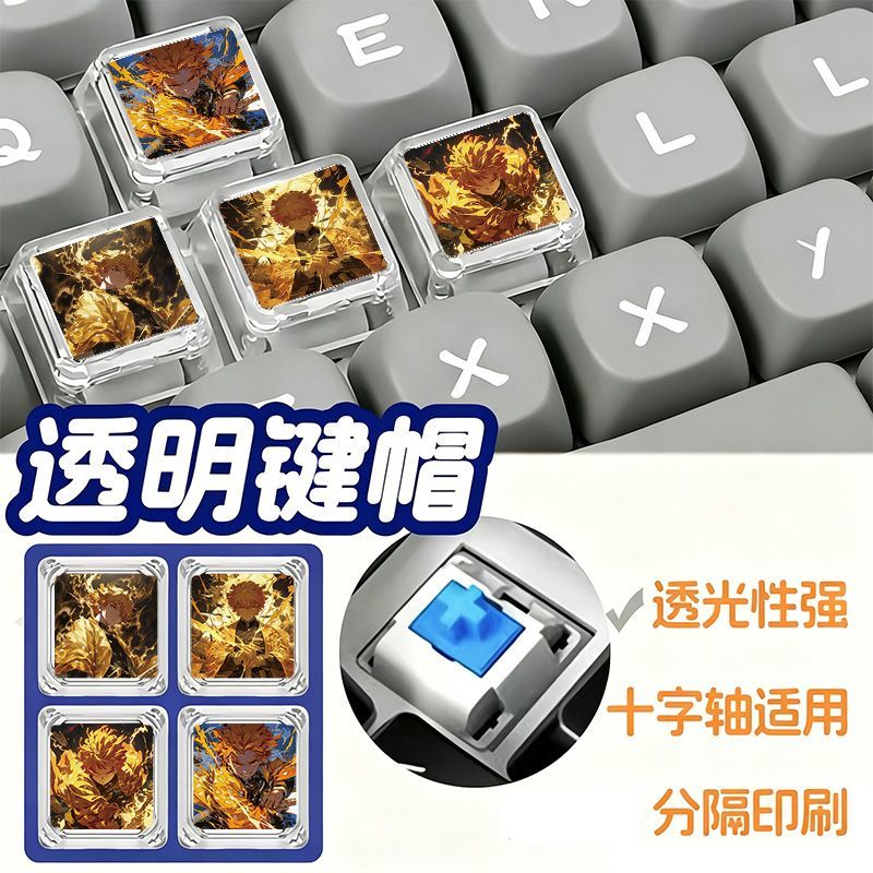 Demon Slayer Zenitsu keycap, s - Mechanical Keyboard recensie en prijs