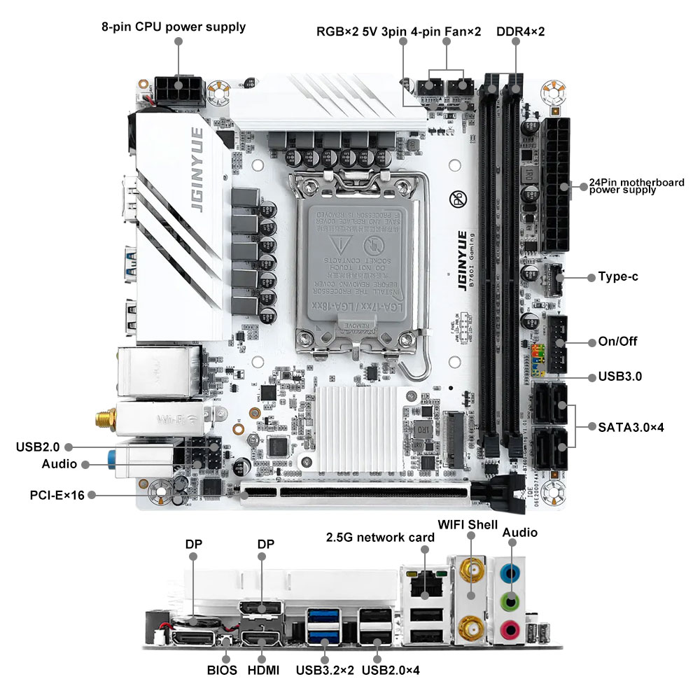 JGINYUE B760 Moederbord LGA 17 - Pc Gaming News recensie en prijs